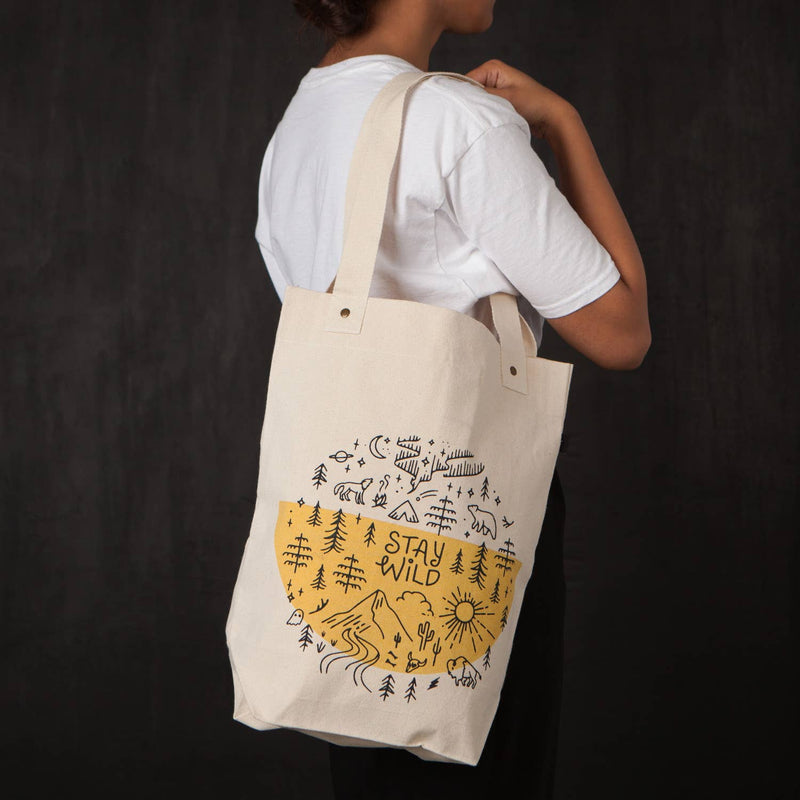 Stay Wild Cotton Studio Tote Bag