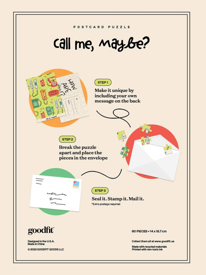 Postcard Puzzle - Call Me Maybe?