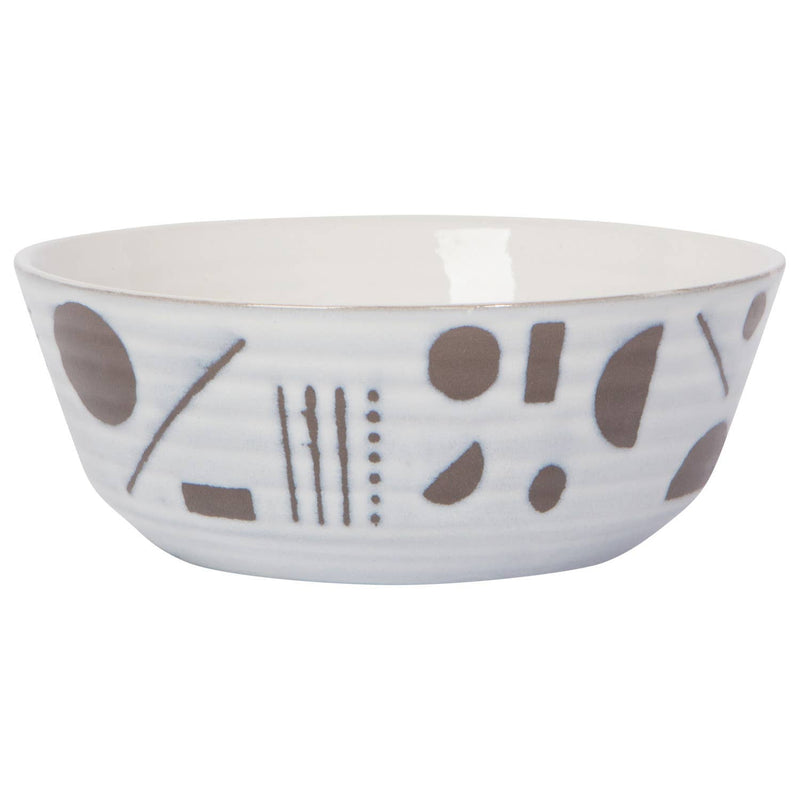 Domino Imprint Stoneware Bowl, 6 inch DIA